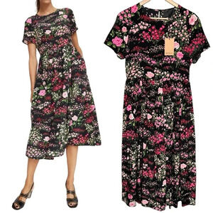 NWT No.6 Maeve Silk Dress Black English Garden